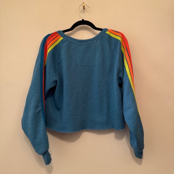 Aviator Nation Bolt Embroidery Classic Cropped Sweatshirt - Picture 7 of 8